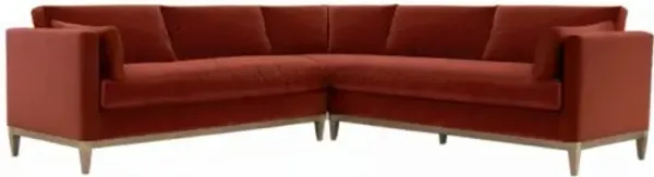 Elodie 107" Velvet Corner Sectional - Brown