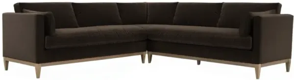 Elodie 107" Velvet Corner Sectional - Brown