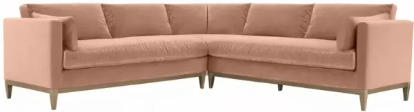 Elodie 107" Velvet Corner Sectional - Pink