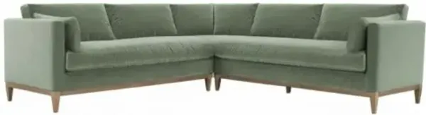 Elodie 107" Velvet Corner Sectional - Green