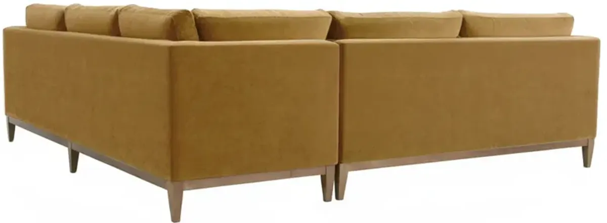 Elodie 107" Velvet Corner Sectional - Gold