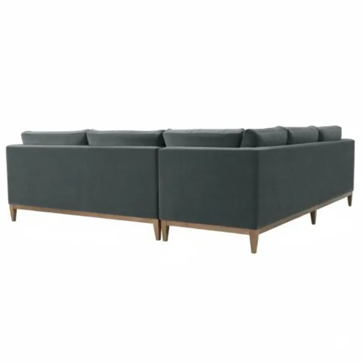 Elodie 107" Velvet Corner Sectional - Gray
