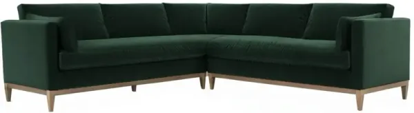 Elodie 107" Velvet Corner Sectional - Green