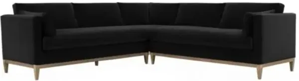 Elodie 107" Velvet Corner Sectional - Black