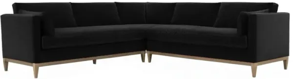 Elodie 107" Velvet Corner Sectional - Black