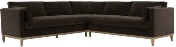 Elodie 107" Velvet Corner Sectional - Brown