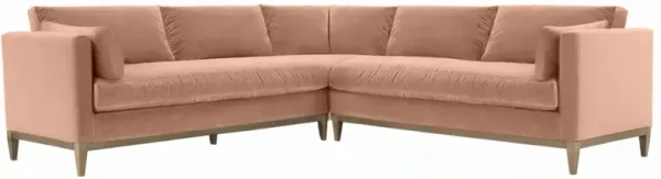Elodie 107" Velvet Corner Sectional - Pink