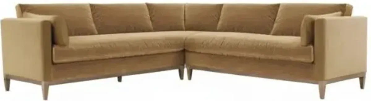 Elodie 107" Velvet Corner Sectional - Brown