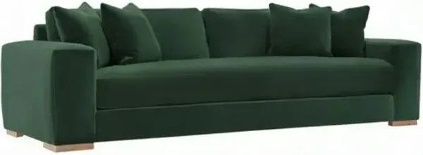 Remington Velvet Bench-Seat Sofa