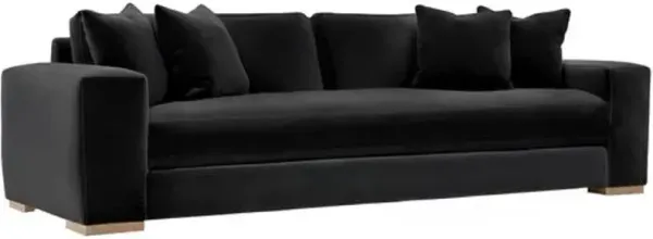 Remington Velvet Bench-Seat Sofa