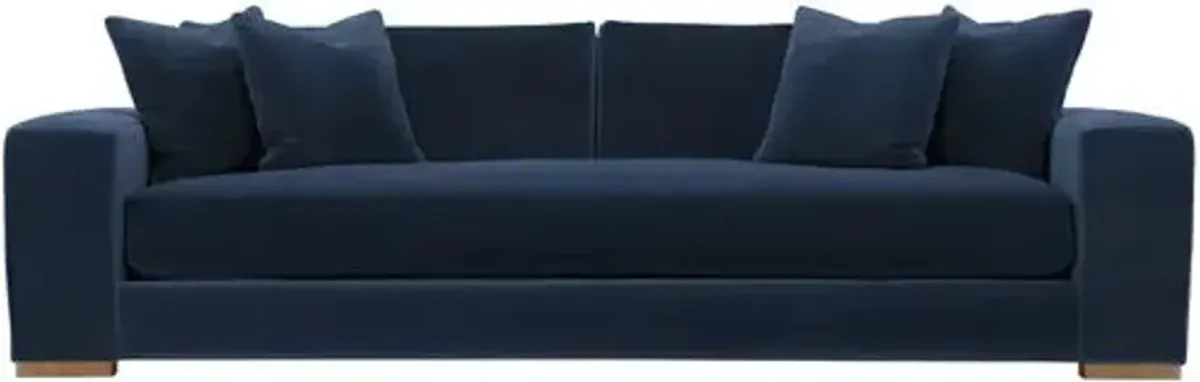 Remington Velvet Bench-Seat Sofa
