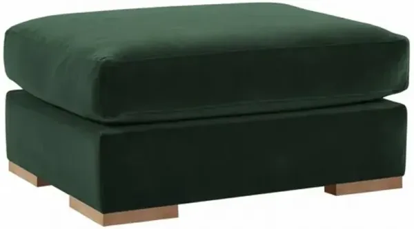 Remington Velvet Ottoman - Green