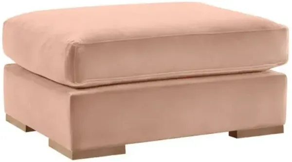 Remington Velvet Ottoman - Pink
