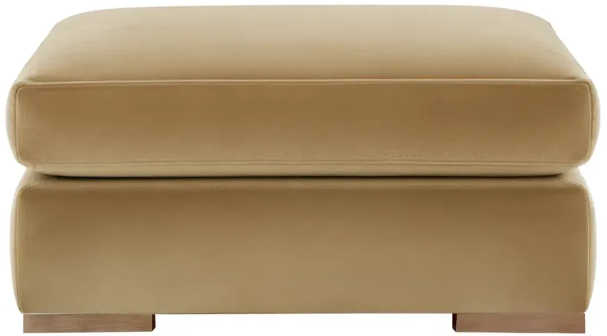 Remington Velvet Ottoman - Brown