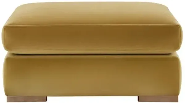 Remington Velvet Ottoman - Gold