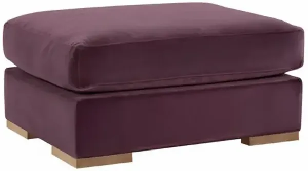 Remington Velvet Ottoman - Purple