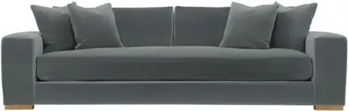 Remington Velvet Bench-Seat Sofa