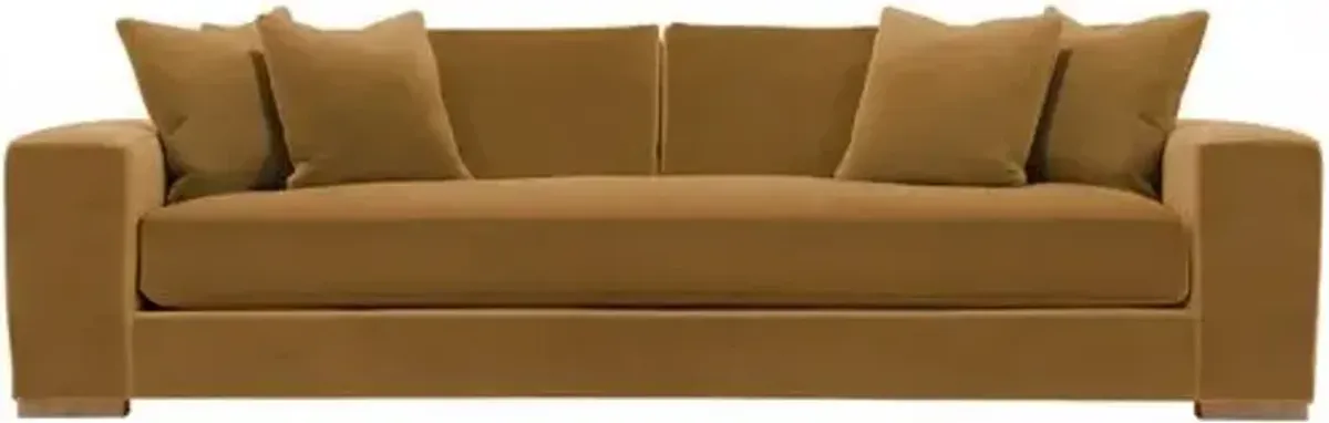 Remington Velvet Bench-Seat Sofa