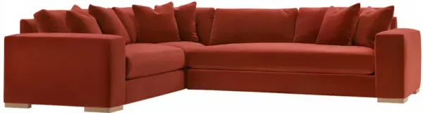 Remington 124" Velvet Corner Sectional - Brown