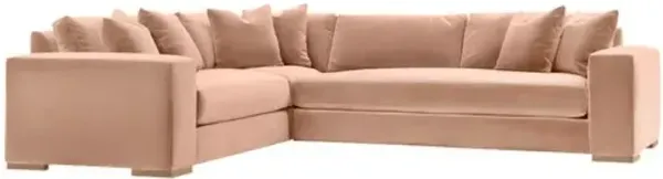 Remington 124" Velvet Corner Sectional - Pink