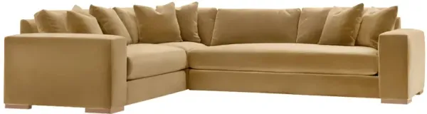 Remington 124" Velvet Corner Sectional - Brown