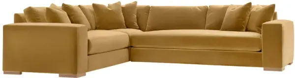 Remington 124" Velvet Corner Sectional - Gold