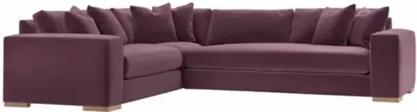 Remington 124" Velvet Corner Sectional - Purple