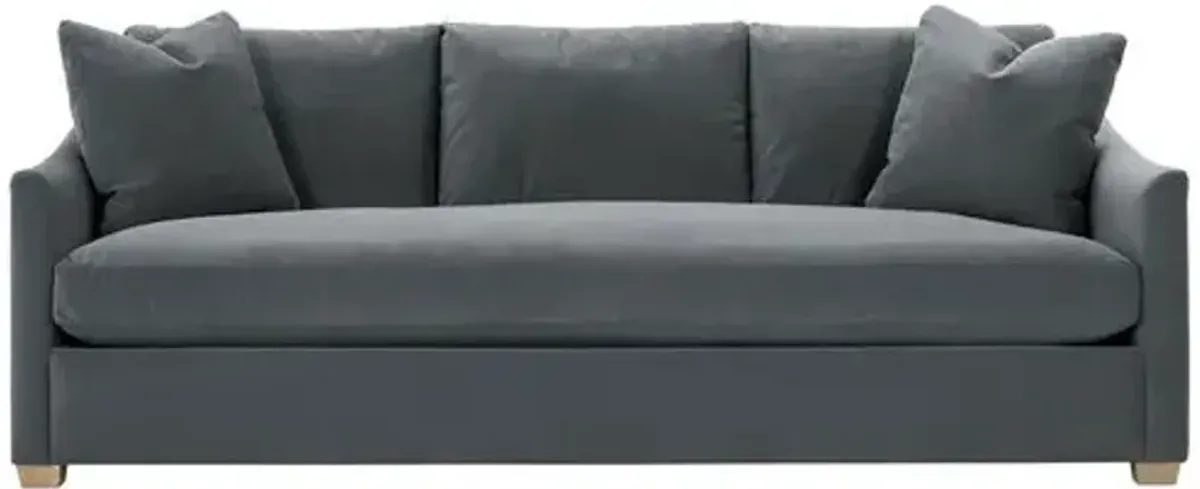 Ellis 89" Velvet Bench-Seat Sofa
