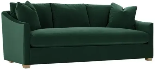 Ellis 89" Velvet Bench-Seat Sofa