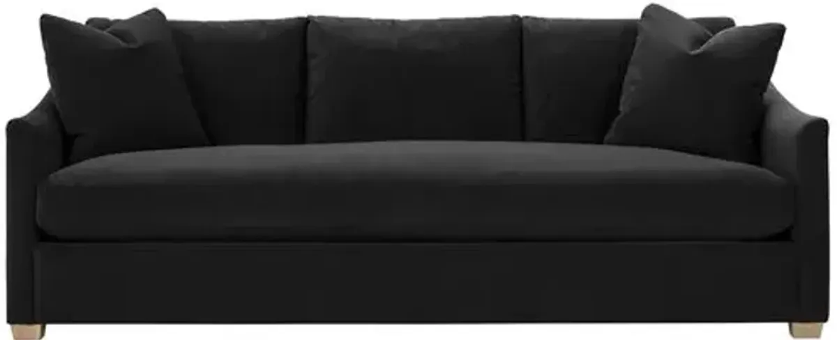 Ellis 89" Velvet Bench-Seat Sofa