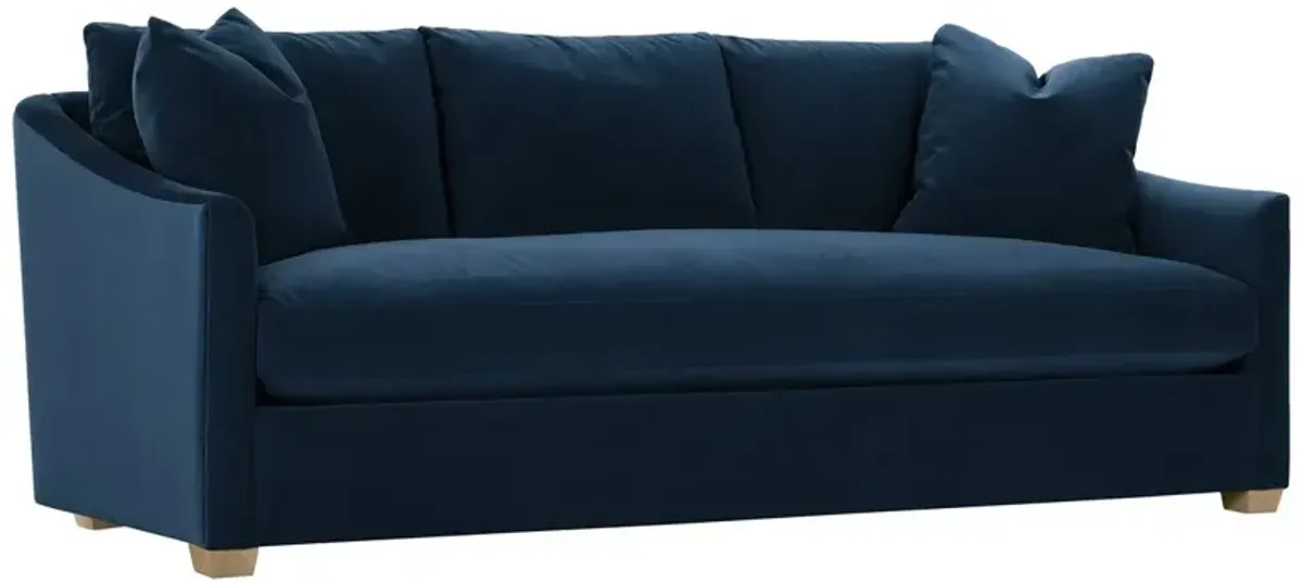 Ellis 89" Velvet Bench-Seat Sofa
