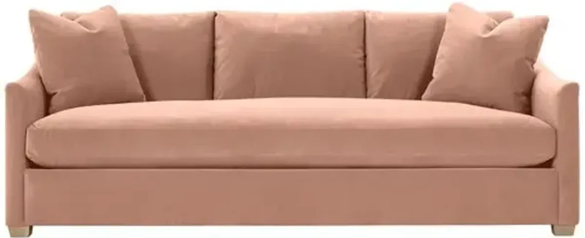 Ellis 89" Velvet Bench-Seat Sofa