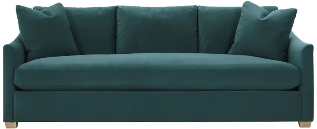 Ellis 89" Velvet Bench-Seat Sofa