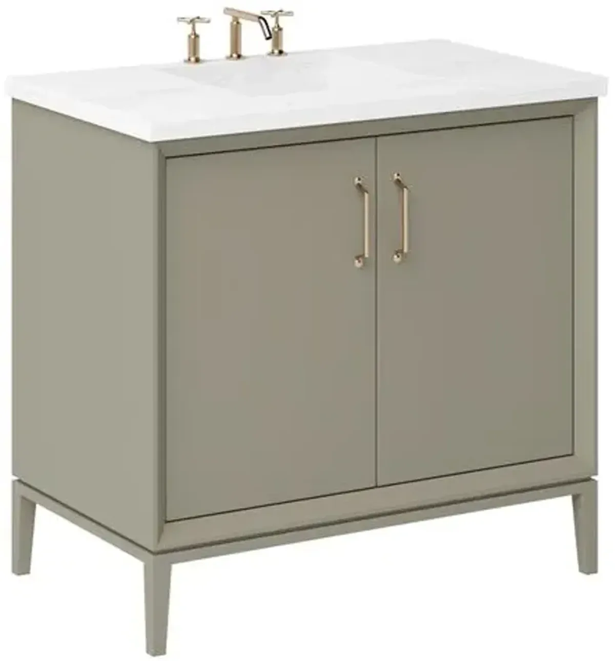 Hawthorne Single Bathroom Vanity - Green
