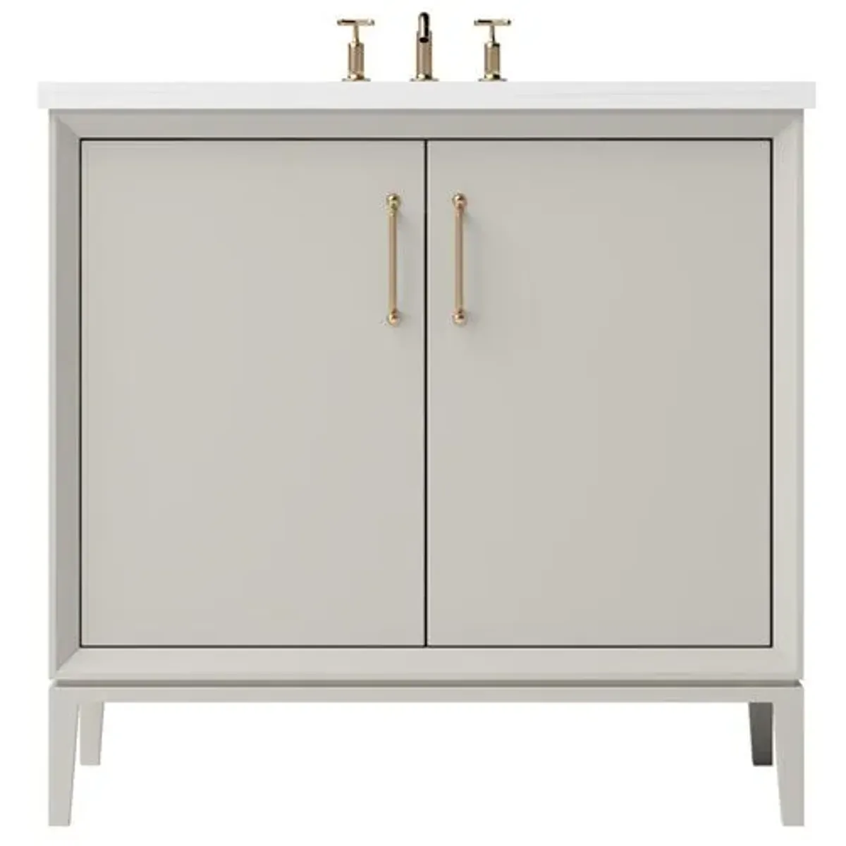 Hawthorne Single Bathroom Vanity - Brown