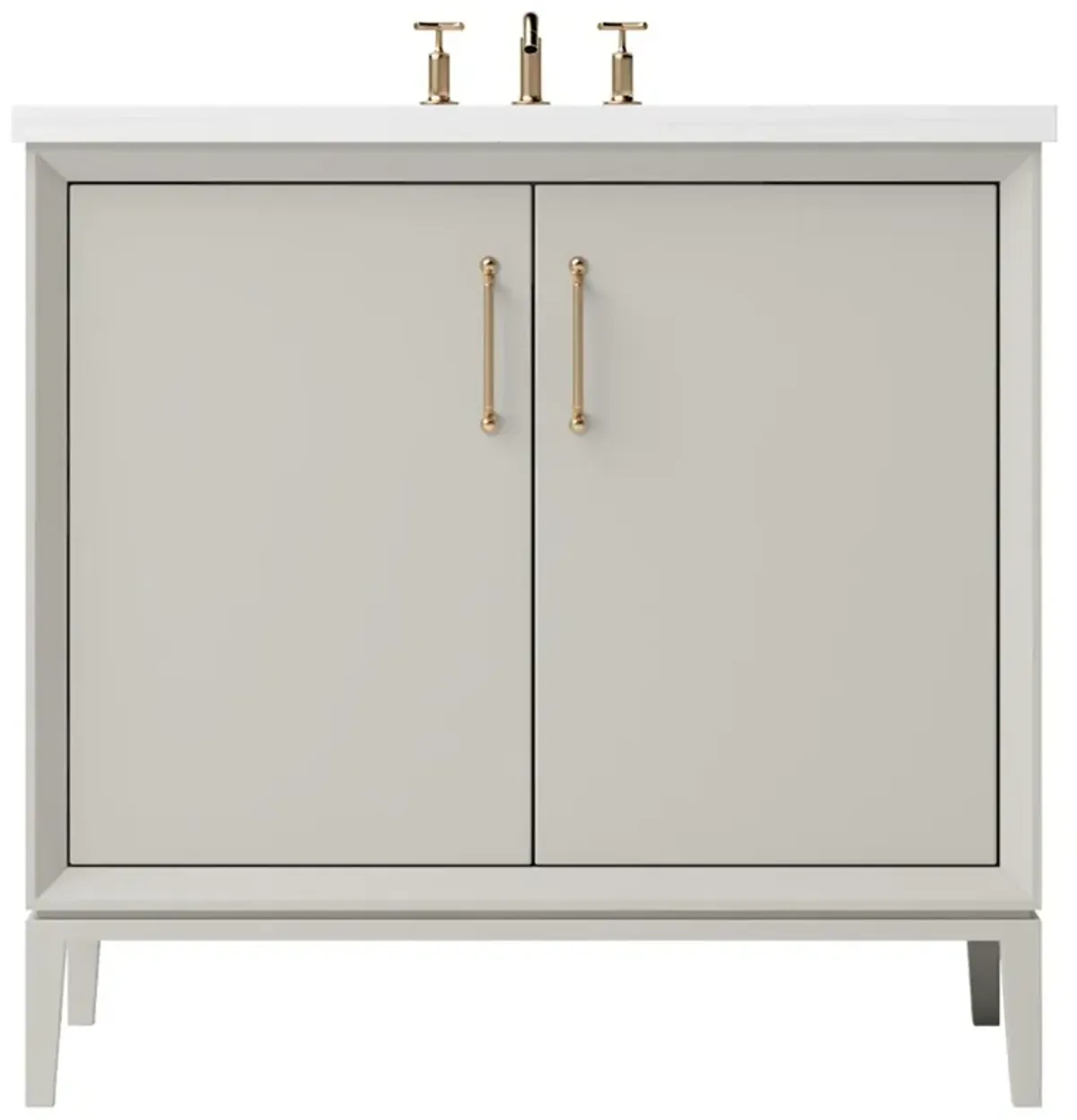 Hawthorne Single Bathroom Vanity - Brown