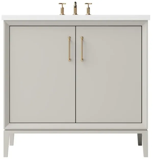 Hawthorne Single Bathroom Vanity - Brown