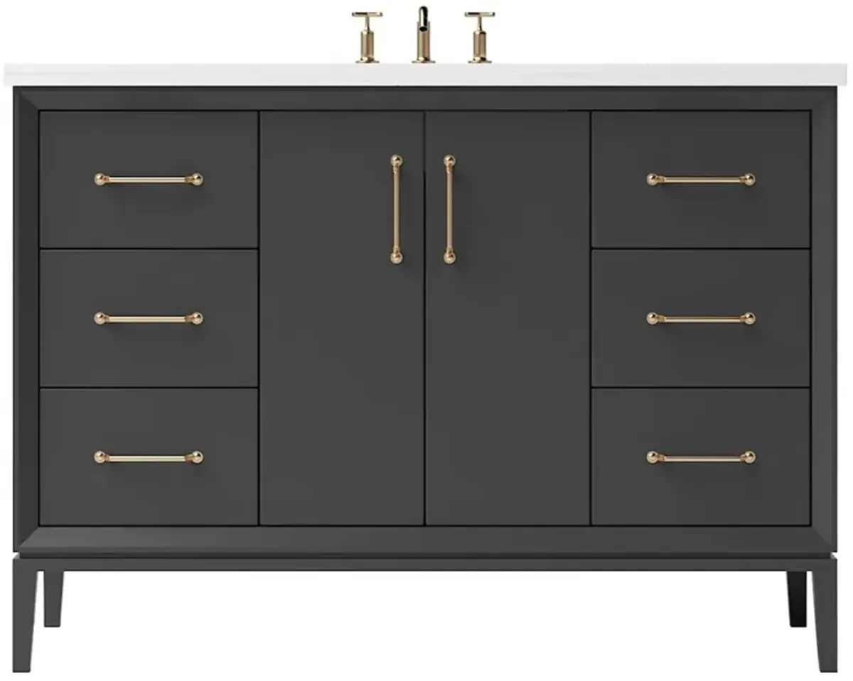 Hawthorne Single Extra Wide Bathroom Vanity - Black