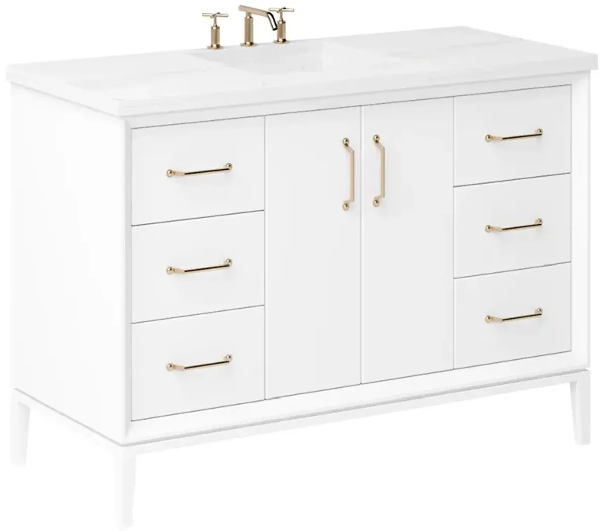 Hawthorne Single Extra Wide Bathroom Vanity - White