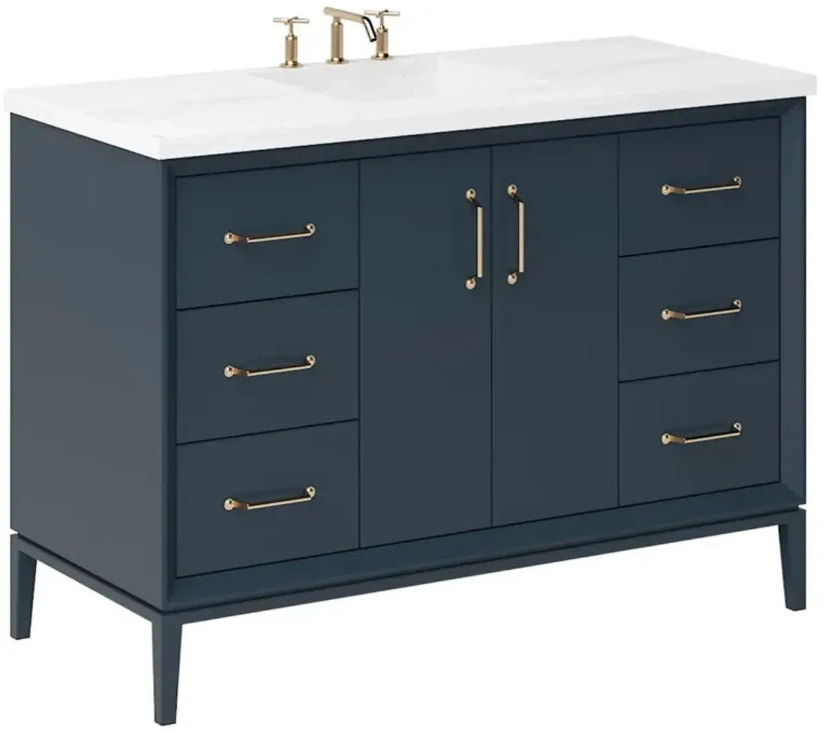 Hawthorne Single Extra Wide Bathroom Vanity - Blue