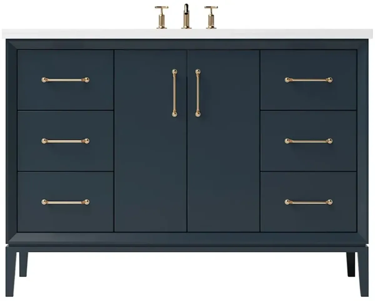 Hawthorne Single Extra Wide Bathroom Vanity - Blue