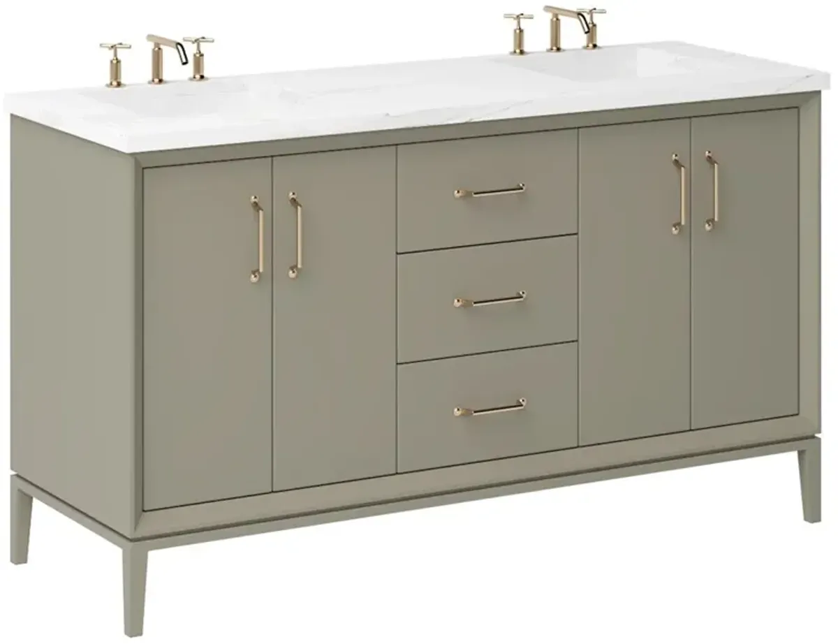 Hawthorne Double Bathroom Vanity - Green