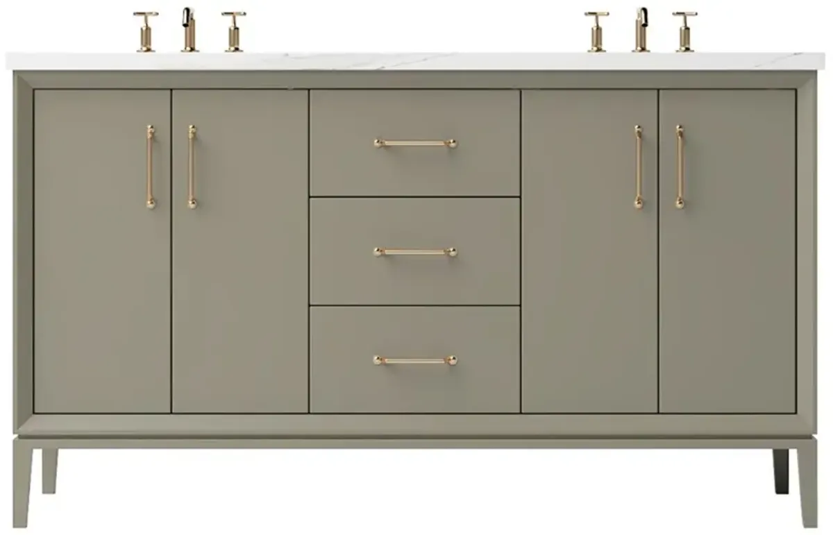 Hawthorne Double Bathroom Vanity - Green