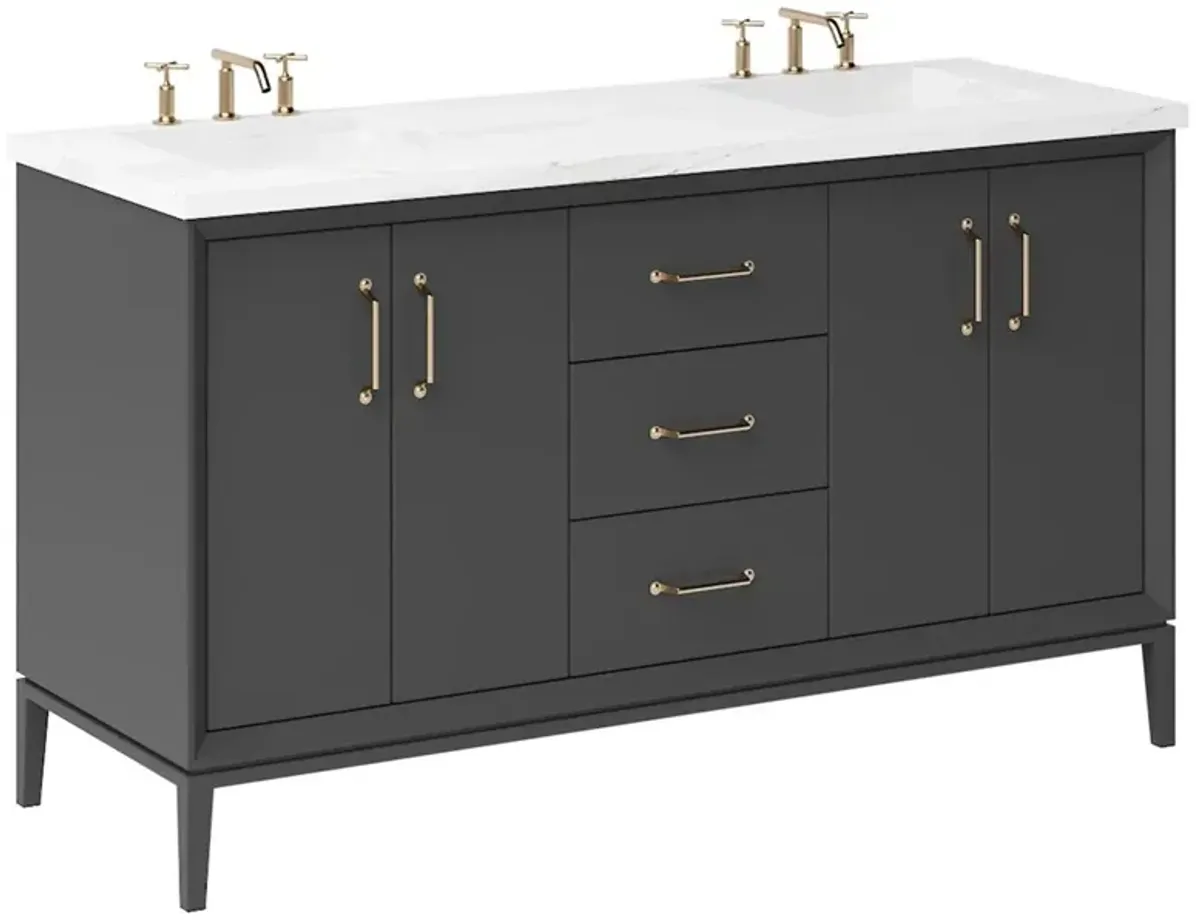 Hawthorne Double Bathroom Vanity - Black