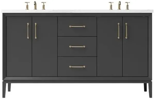 Hawthorne Double Bathroom Vanity - Black