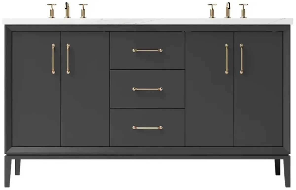 Hawthorne Double Bathroom Vanity - Black