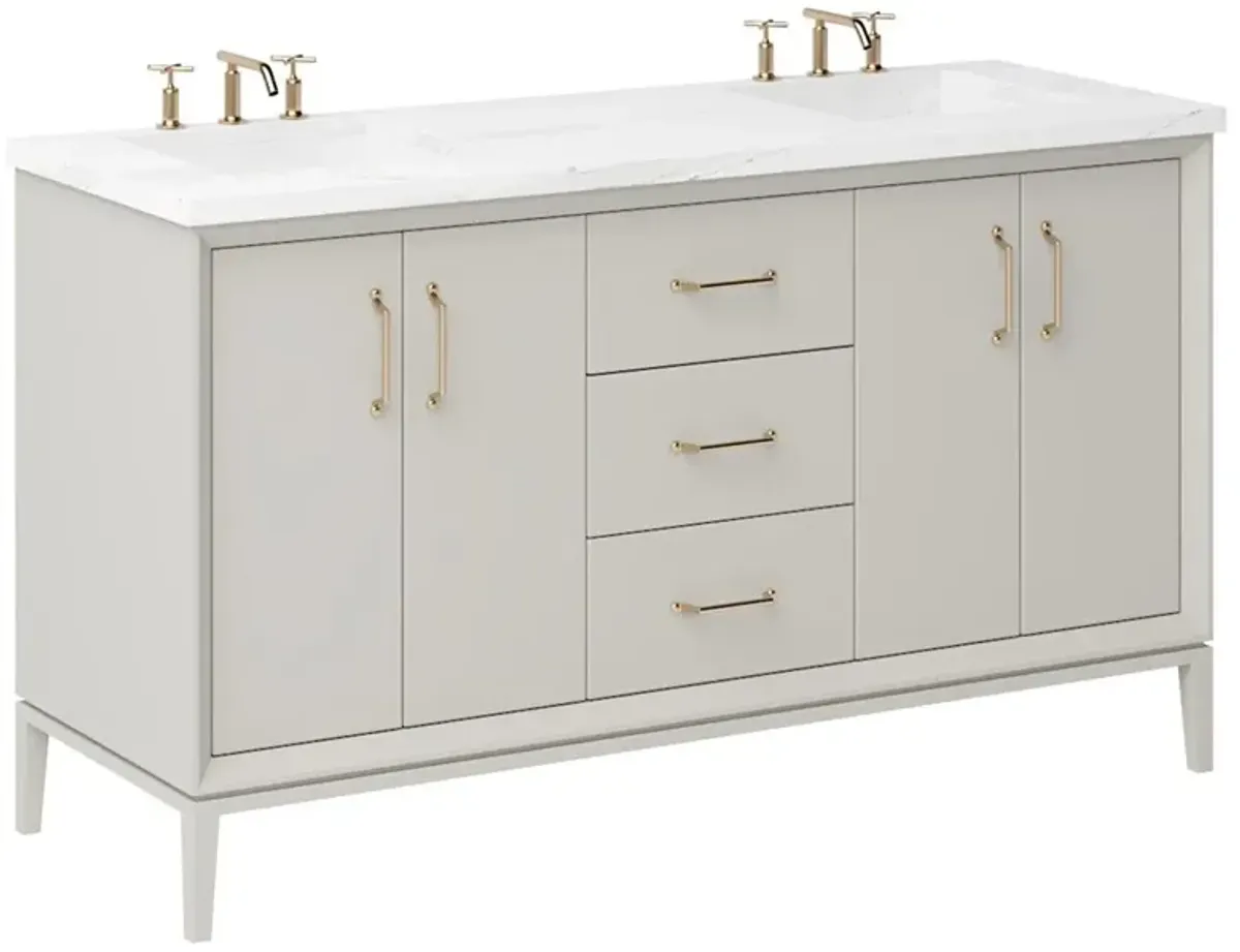 Hawthorne Double Bathroom Vanity - Beige