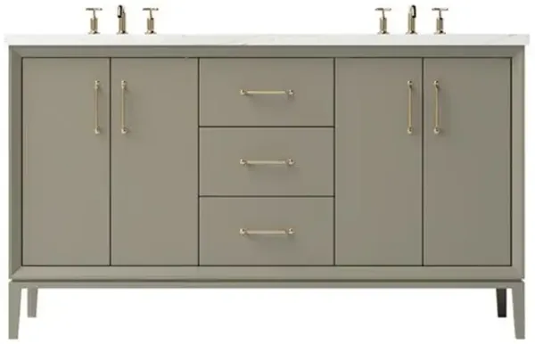 Hawthorne Double Bathroom Vanity - Green