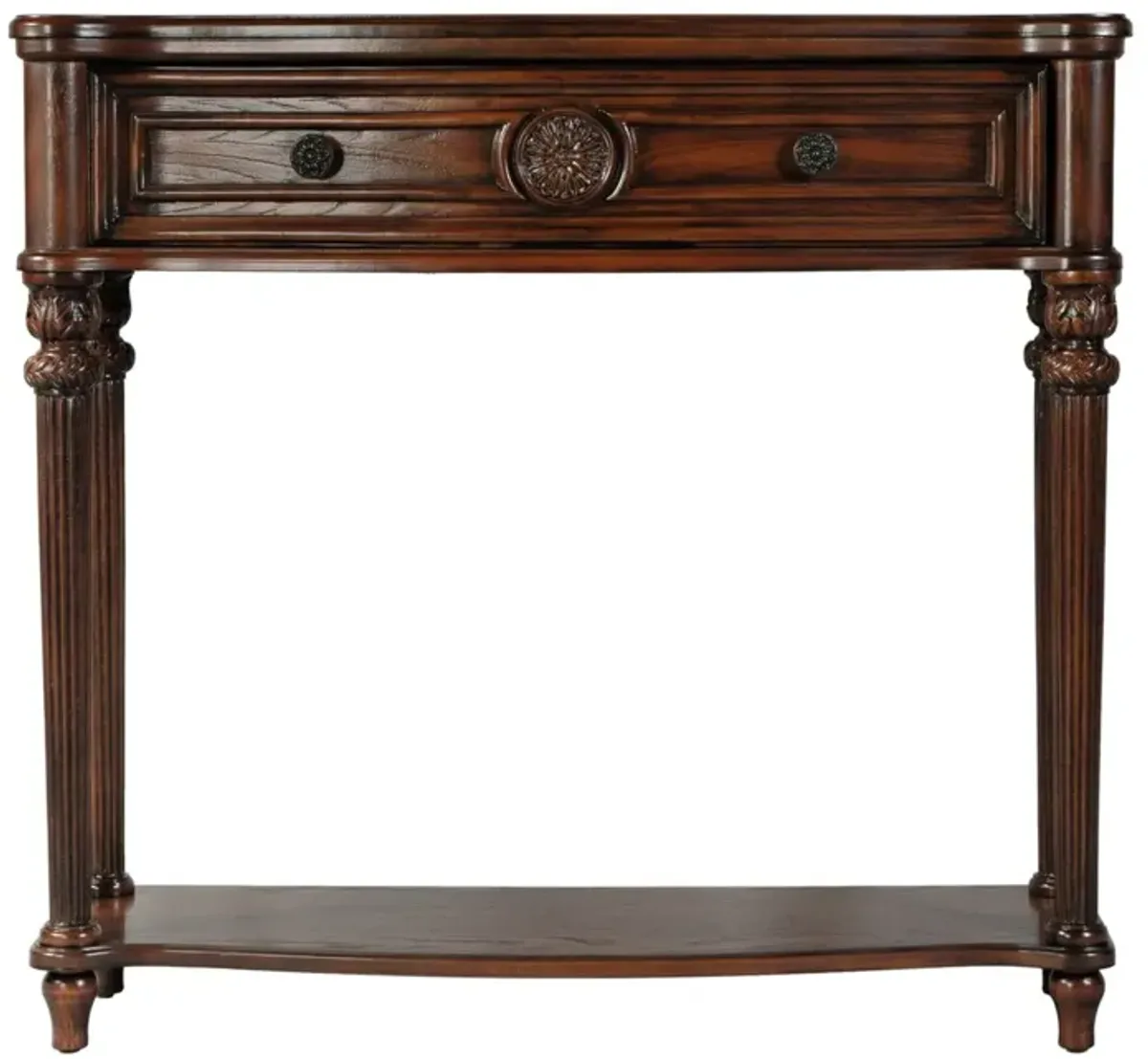Alden 37" 1-Drawer Console Table w/ Lower Open Shelf