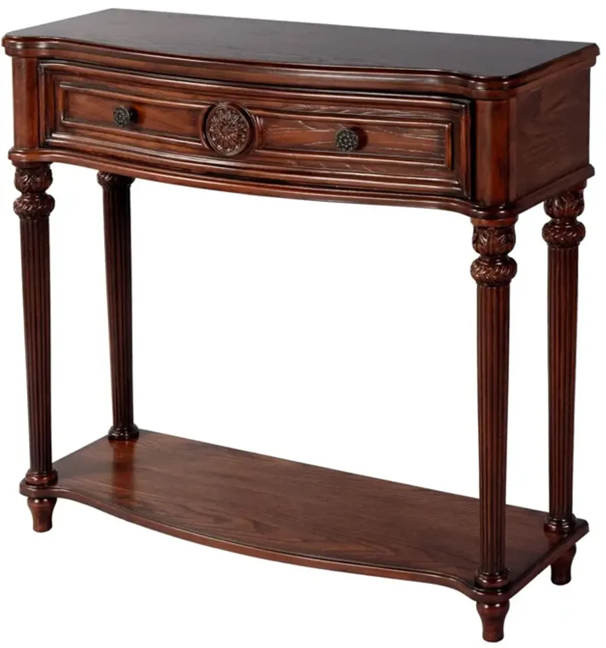 Alden 37" 1-Drawer Console Table w/ Lower Open Shelf